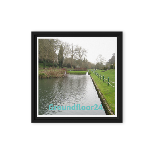 Lakeside Beauty Framed canvas with Groundfloor24 without House Logo