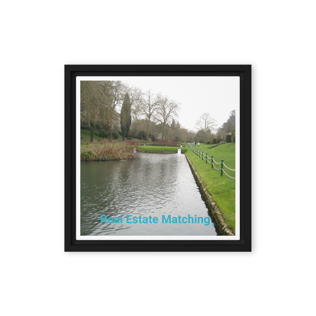 Lakeside Beauty Framed canvas with realestatematching without key Logo