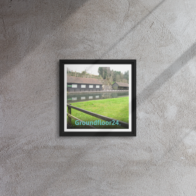Lakeside Serenity Framed canvas with Groundfloor24 without House Logo