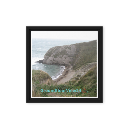 Sea & Hills Framed canvas with groundfloorview24 with House Logo