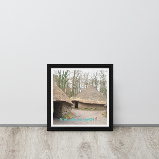 Village Charm Framed canvas with groundfloorview24 with House Logo