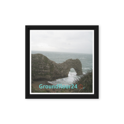 Coastal Escape Framed canvas with Groundfloor24 with House Logo