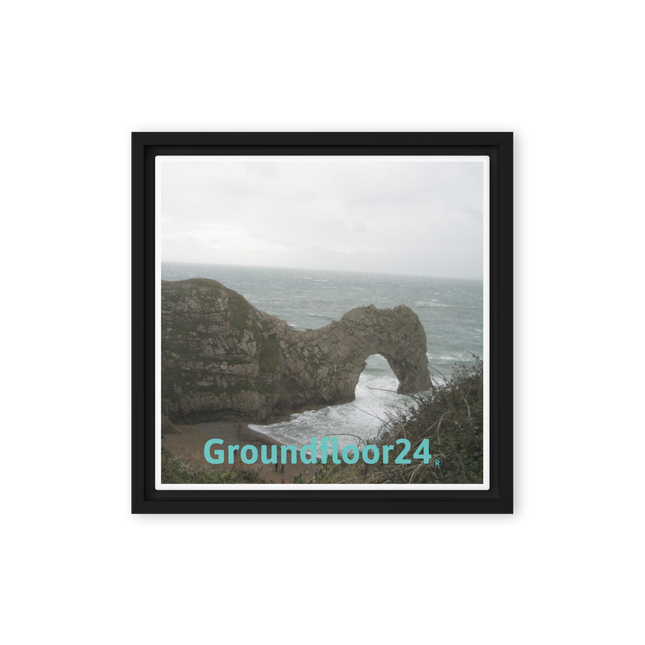 Coastal Escape Framed canvas with Groundfloor24 without House Logo