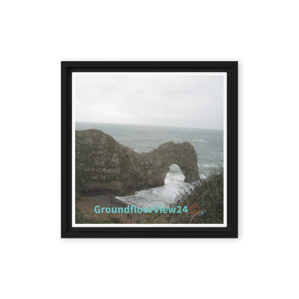Coastal Escape Framed canvas with groundfloorview24 with House Logo