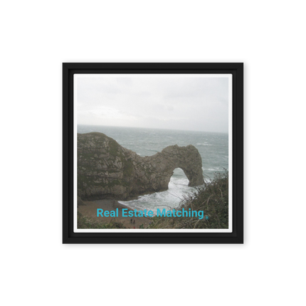 Coastal Escape Framed canvas with realestatematching without key Logo