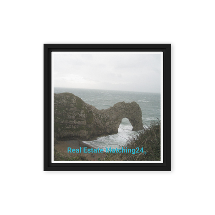 Coastal Escape Framed canvas with realestatematching24 without key Logo