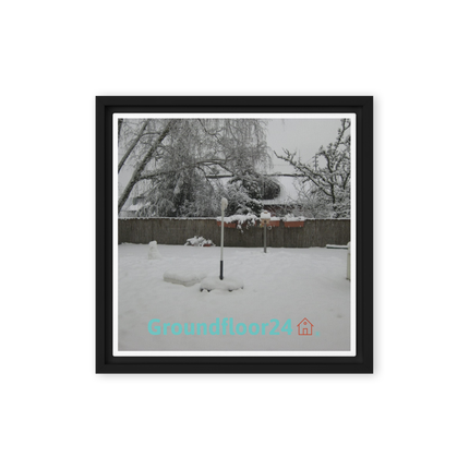 Winter Wonderland Framed canvas with Groundfloor24 with House Logo