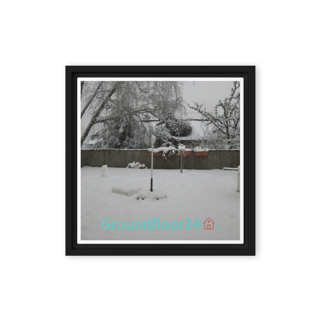 Winter Wonderland Framed canvas with Groundfloor24 with House Logo