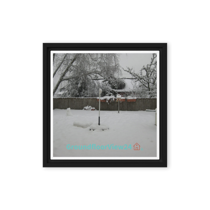 Winter Wonderland Framed canvas with groundfloorview24 with House Logo
