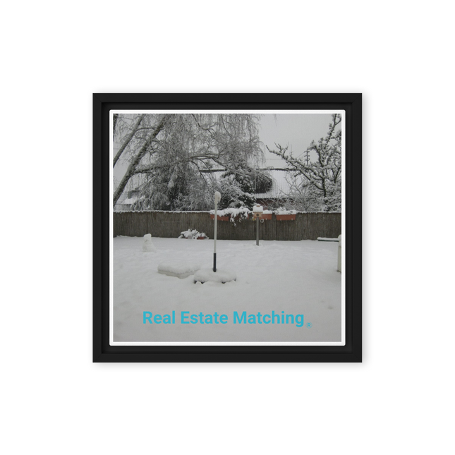 Winter Wonderland Framed canvas with realestatematching without key Logo