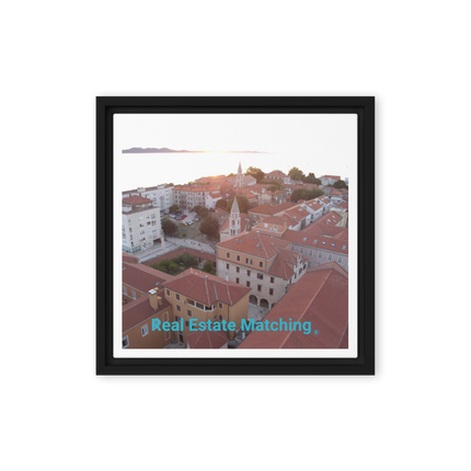 Roof Sunset View Framed canvas with realestatematching without key Logo
