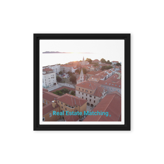 Roof Sunset View Framed canvas with realestatematching without key Logo