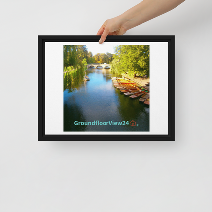 Beautiful Nature Framed canvas with groundfloorview24 with House Logo