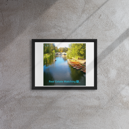 Beautiful Nature Framed canvas with realestatematching with key Logo