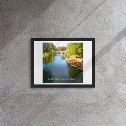 Beautiful Nature Framed canvas with realestatepartner24 with house Logo