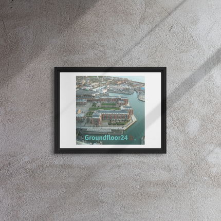 Nice City Framed canvas with Groundfloor24 with House Logo