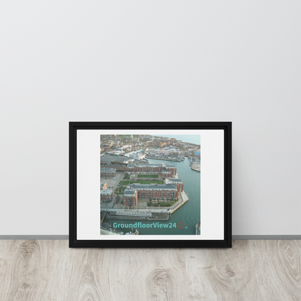 Nice City Framed canvas with groundfloorview24 with House Logo