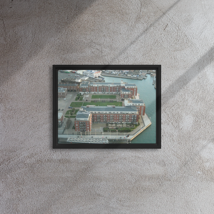 Nice City Framed canvas with realestatematching without key Logo