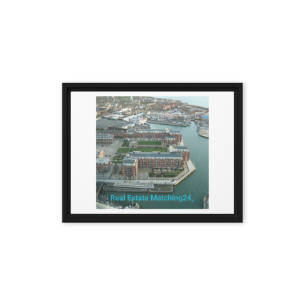 Nice City Framed canvas with realestatematching24 without key Logo