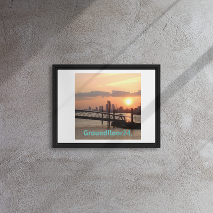 Evening Glow Framed canvas with Groundfloor24 without House Logo