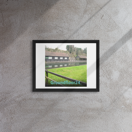 Lakeside Serenity Framed canvas with Groundfloor24 without House Logo