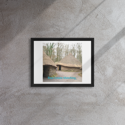 Village Charm Framed canvas with realestatematching without key Logo