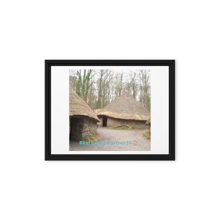Village Charm Framed canvas with realestatepartner24 with house Logo