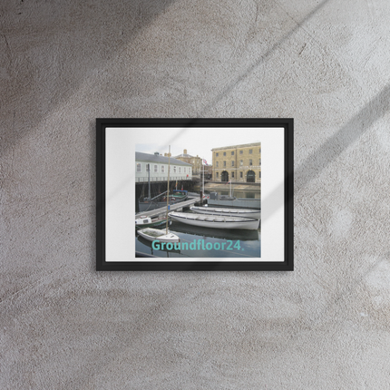 Boat on Water Framed canvas with Groundfloor24 without House Logo