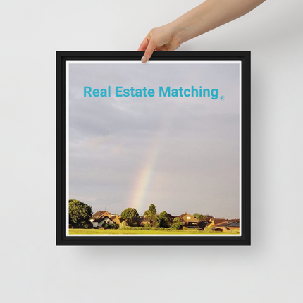 The Rainbow Sinari Framed canvas with Real Estate Matching Logo