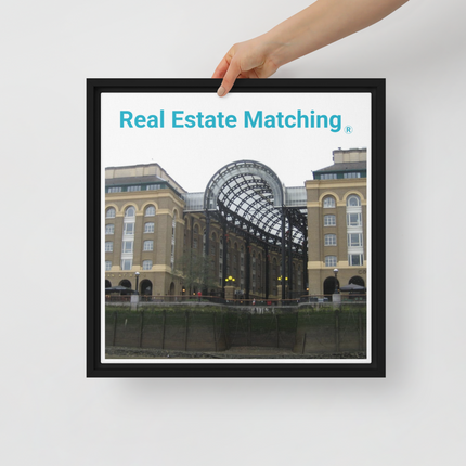 Hay's Galleria Framed canvas with Real Estate Matching Logo