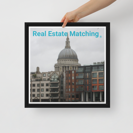St. Paul's Cathedral Framed canvas with Real Estate Matching Logo