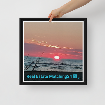 Beutiful Framed canvas with Real Estate Matching24 Logo