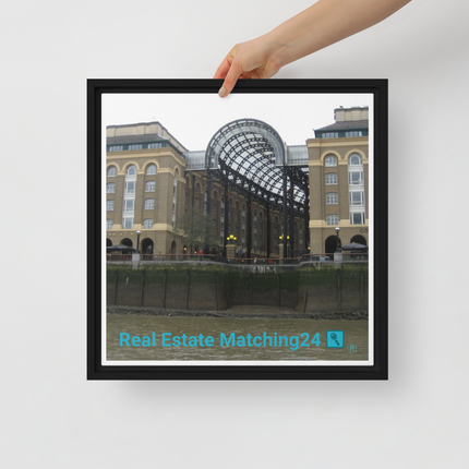 Hay's Galleria Framed canvas with Real Estate Matching24 Logo