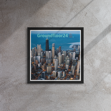 Beutiful Sinari Framed canvas with Groundfloor24 Logo
