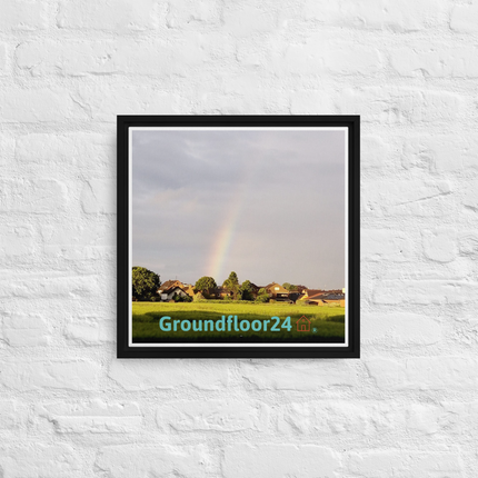 The Rainbow Sinari Framed canvas with Groundfloor24 Logo
