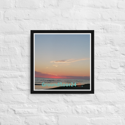 Sunset Sinari Framed canvas with Groundfloor24 Logo
