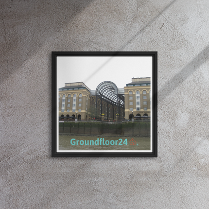 Hay's Galleria Framed canvas with Groundfloor24 Logo