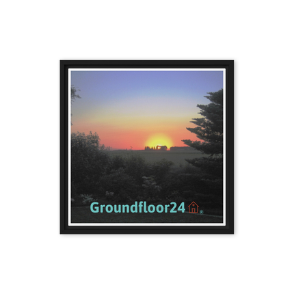 Beautiful Sunset Sinari Framed canvas with Groundfloor24 with House Logo