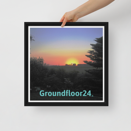 Beautiful Sunset Sinari Framed canvas with Groundfloor24 without House Logo