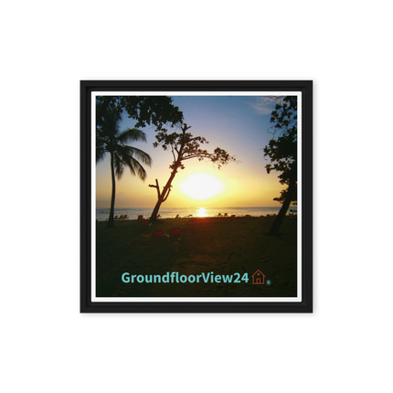 Beautiful Sea View Framed canvas with groundfloorview24 with House Logo