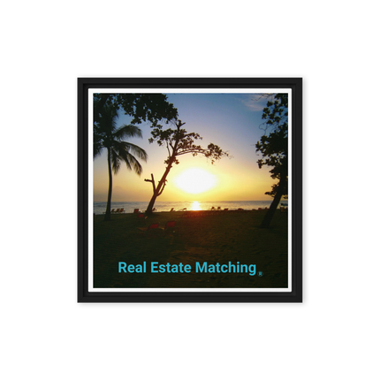 Beautiful Sea View Framed canvas with realestatematching without key Logo