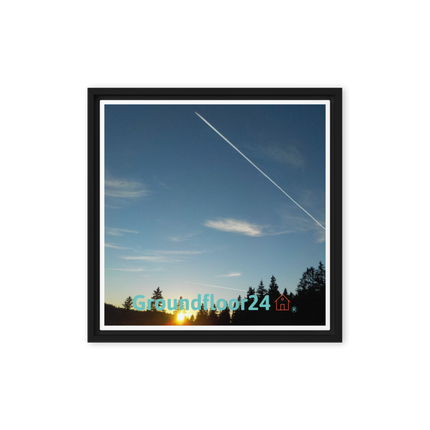 Attractive Sinari Framed canvas with Groundfloor24 with House Logo