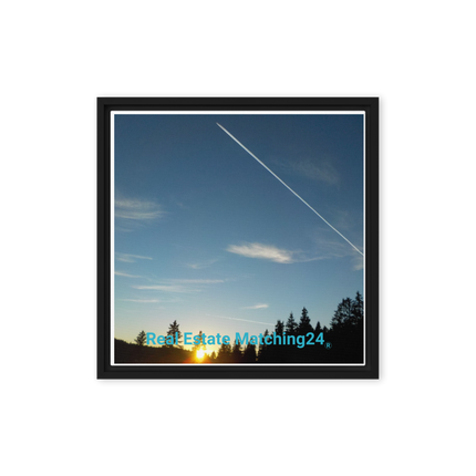 Attractive Sinari Framed canvas with realestatematching24 without key Logo