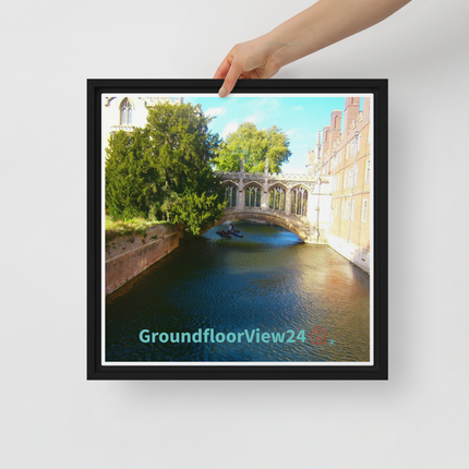 Beautiful Canel Framed canvas with groundfloorview24 with House Logo