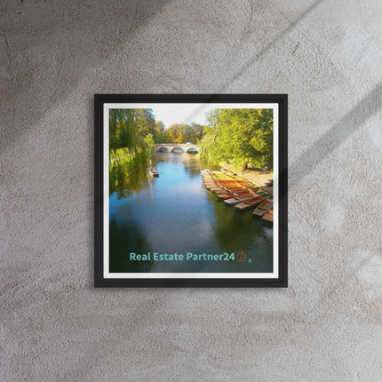 Beautiful Nature Framed canvas with realestatepartner24 with house Logo