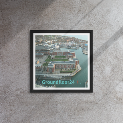 Nice City Framed canvas with Groundfloor24 with House Logo