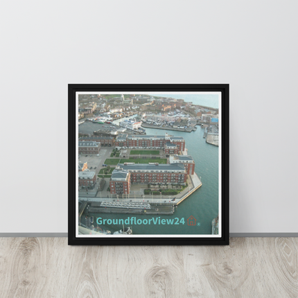 Nice City Framed canvas with groundfloorview24 with House Logo