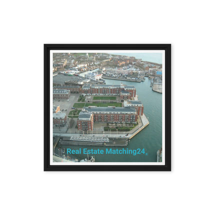 Nice City Framed canvas with realestatematching24 without key Logo