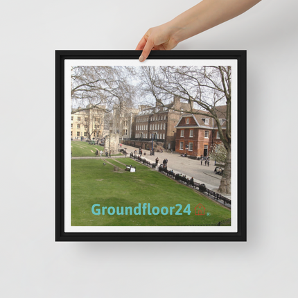 Beautiful Park Framed canvas with Groundfloor24 with House Logo