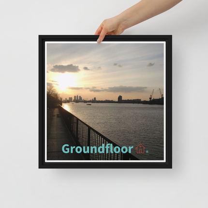 Awesome River View Framed canvas with Groundfloor with House Logo